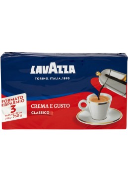 Кофе молотый Lavazza Crema e Gusto Classico, 3 х 250 г
